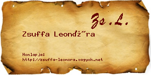 Zsuffa Leonóra névjegykártya